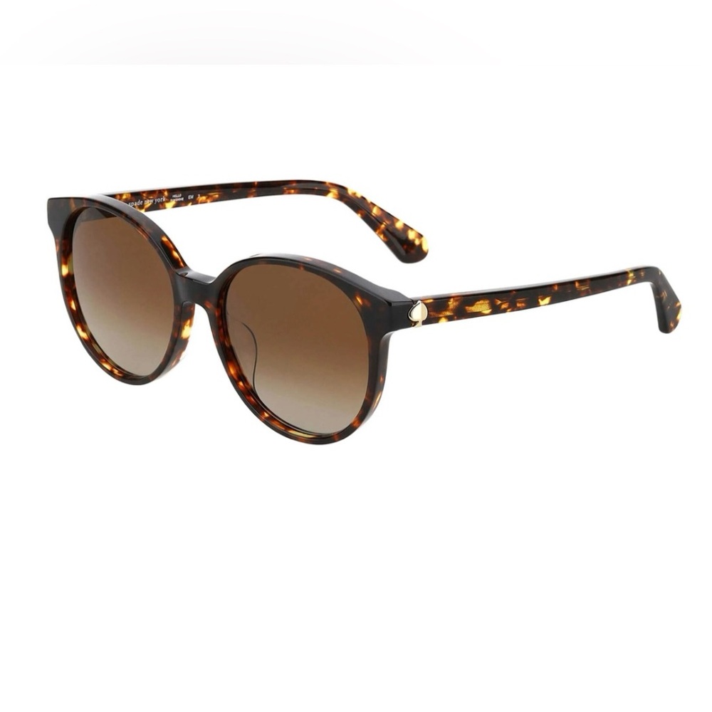 Kate Spade New York Women's Brown Acetate Cat Eye Sunglasses with Case